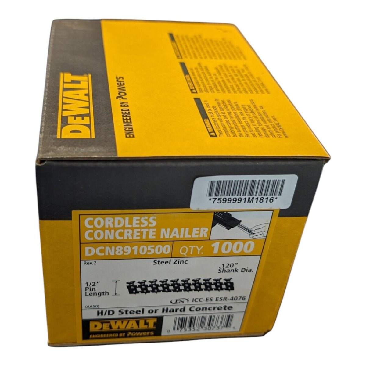 DeWalt DCN8910500 CCN Concrete Pins, 1/2" x .120" (1000/box, New) - Photo 3