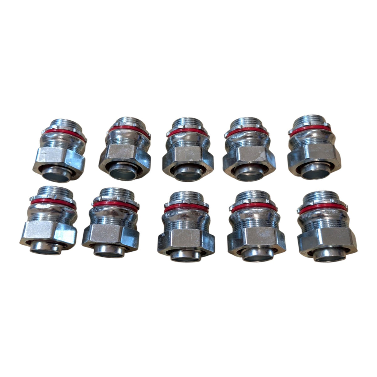 Iberville CI6108 1" Straight Liquid-Tight Connectors, Zinc Plated Steel (10 pcs, New) - Photo 1