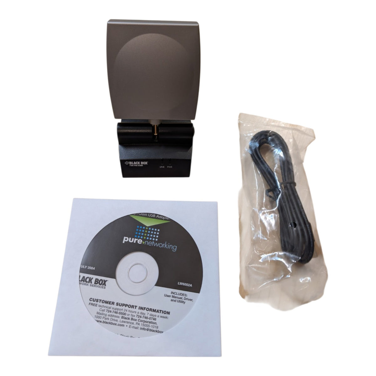 Black Box LW6002A 54 Mbps Wireless High-Gain USB Adapter (New)