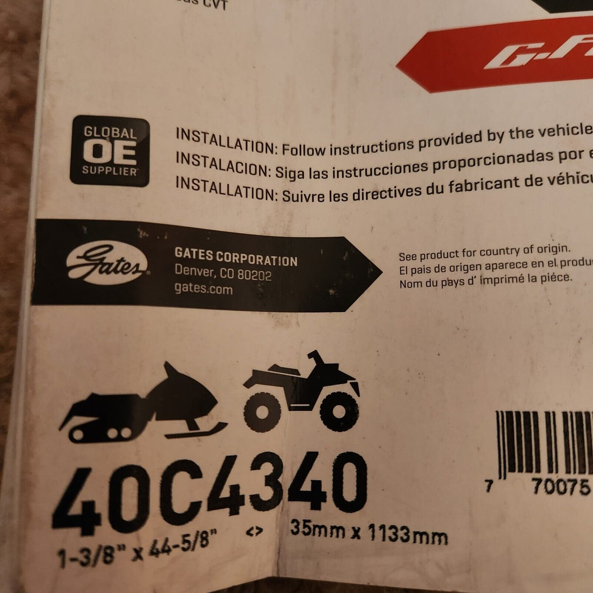 Gates 40C4340 Snowmobile Belt - Photo 4