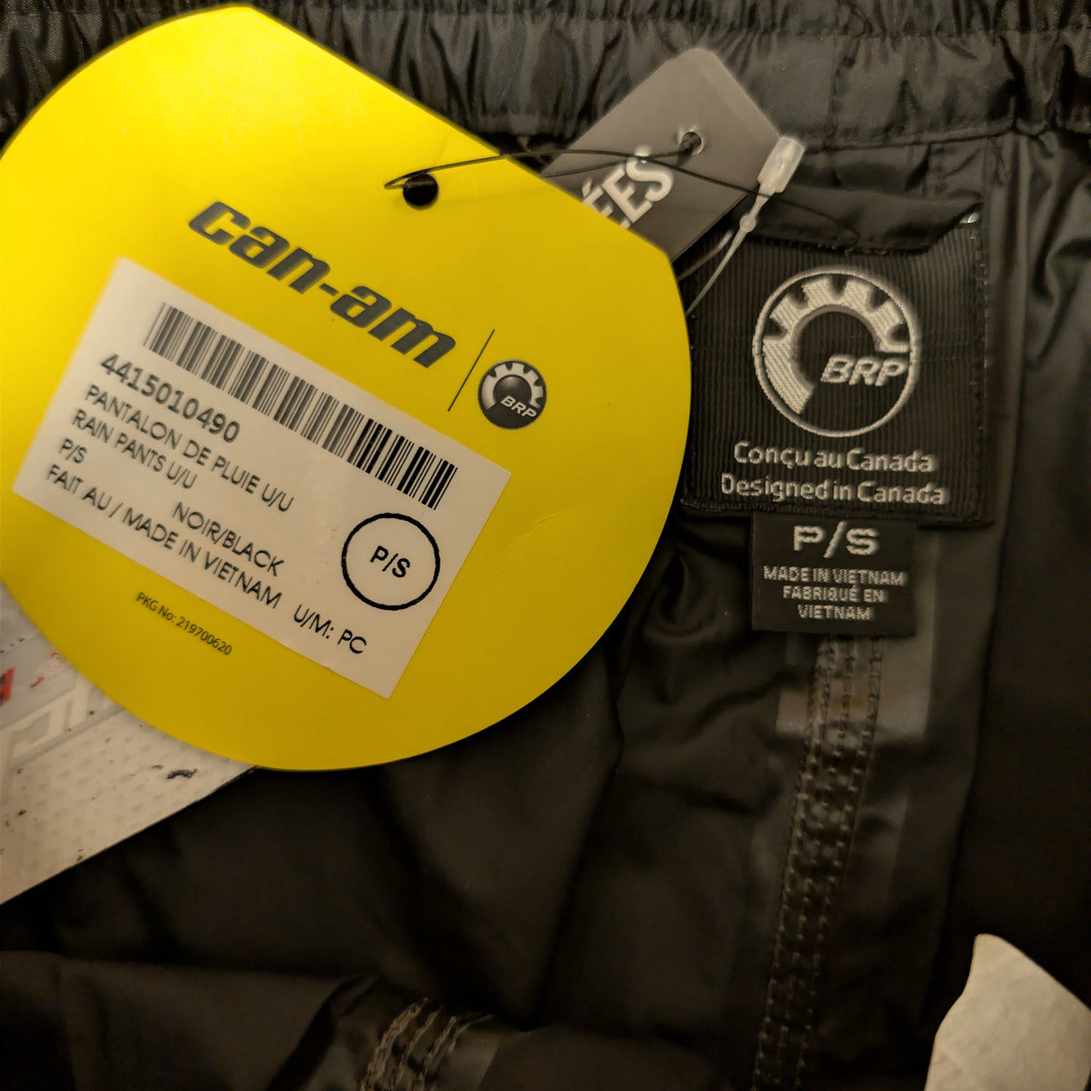 Can-Am Rain Pants Size Small (New) - photo