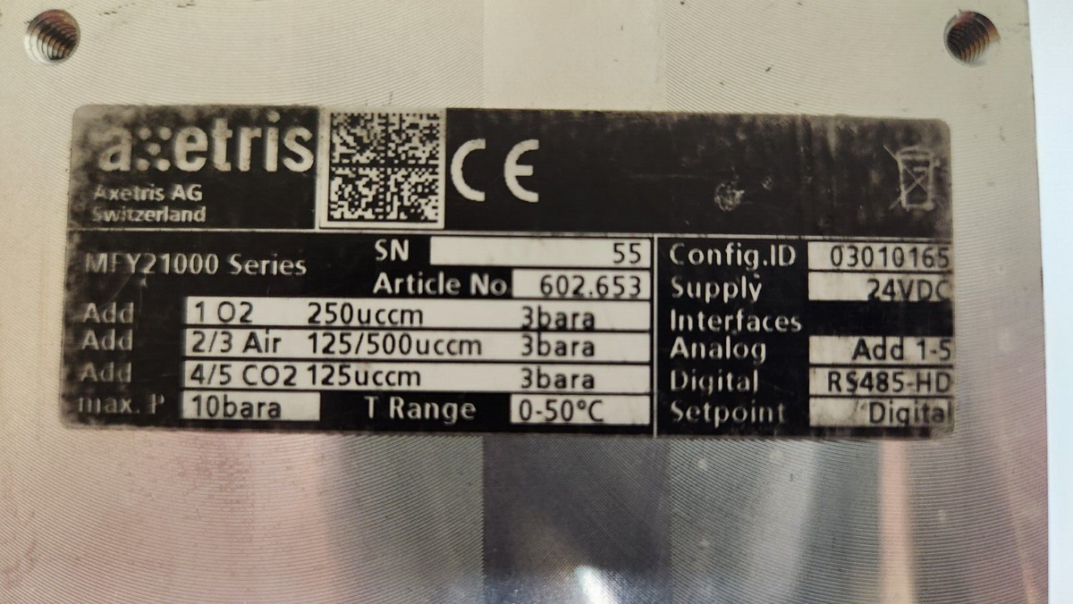 Axetris MFY 21000 Series Mass Flow Controller (Used) - Photo 6