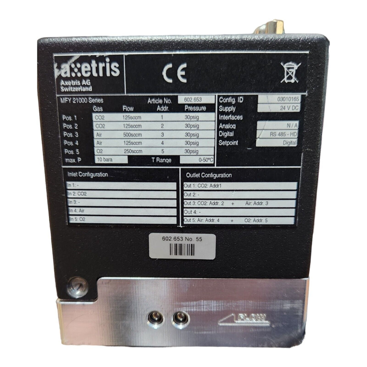 Axetris MFY 21000 Series Mass Flow Controller (Used) - Photo 7