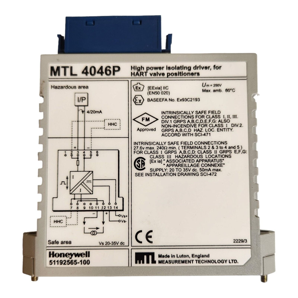 Measurement Technology MTL 4046P High-Power Isolating Driver (Used) - Photo 1
