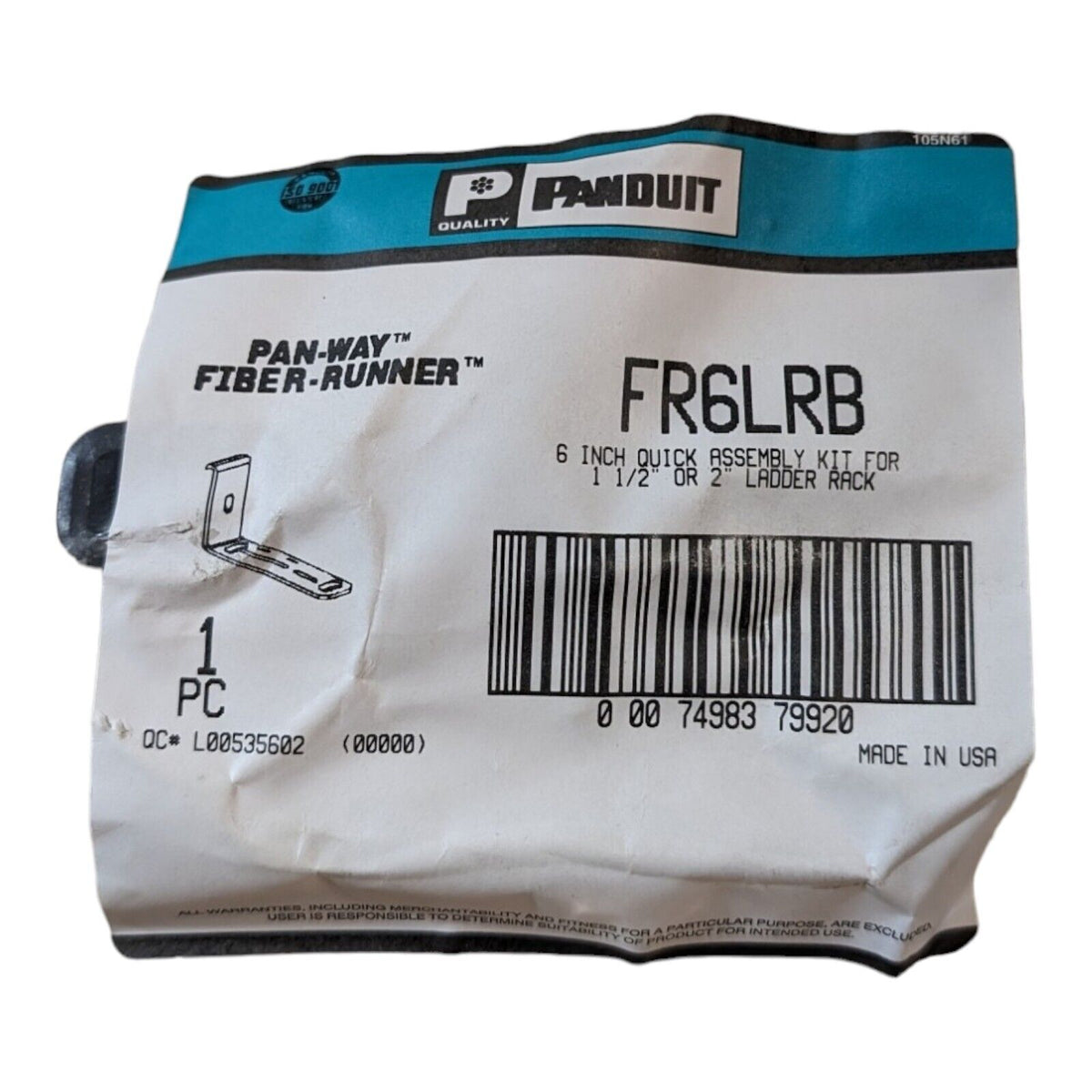 Panduit FR6LRB 6" FiberRunner Ladder Rack Mount (2 pcs, Used) - Photo 2